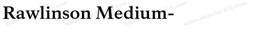 Rawlinson Medium字体转换